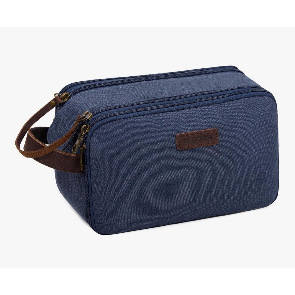 Toiletry Bag, Canvas Travel Toiletry Organizer, Large Capacity, Water Resistant